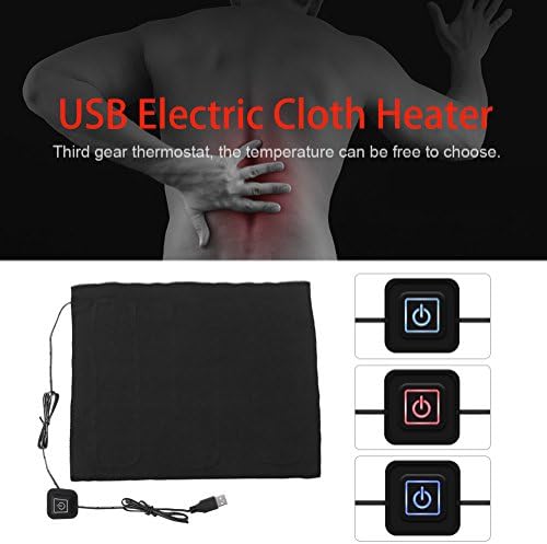 5V USB Heater Carbon Fiber Heating Pad 3-Shift Electric Cloth Heater Pad Heating Element for Neck Back Abdomen Lumbar Heating Pad Pet Warmer