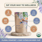 Gardenika Organic Sleep Loose Leaf Tea with Chamomile and Lavender Flowers, Herbal, Caffeine Free, KSA Kosher, Ayurvedic Blend - 4 oz (1 Pack)