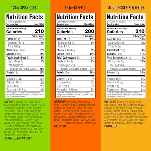 WILDE Protein Chips Variety Pack, High Protein Snacks for Adults, Keto Chips, Gluten Free, Low Carb Snack Box Made with Real Ingredients 1.34oz Bags, Pack of 12