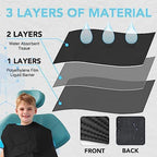 80 Pack Disposable Dental Bibs 13"x18", 3-Ply Waterproof Tattoo Bibs Sheet for Nail Salon, Dental Clinic, Feeding, Tattoo Shop (Black)