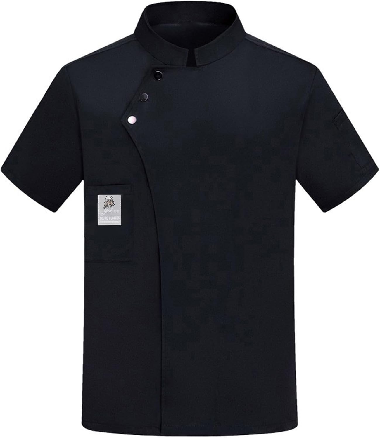 Chef Shirts for Men Lightweight Short Sleeve Unisex Chef Coat Button Stand Collar Restaurant Working Chefs Jacket