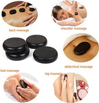 Hot Stones Massage Set with Bamboo Heating Case 8/12/16/18 Pcs Hot Stone Massage Kit Black Basalt Stones for Massage for Home Spa Relaxation Pain Relief(Size:16 Piece Set)