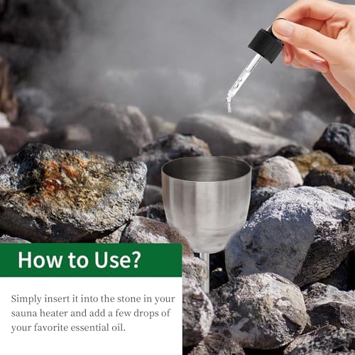 Sauna Oil Cup, Sauna Essential Oil Holder, Sauna Aromatherapy Bowl, Stainless Steel Oil Diffuser, Sauna Accessories