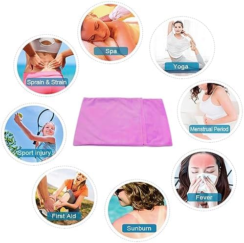 Microwavable Heating Pad, Moist Heat Pad for Pain Relief, Cramp, Menstrual, Tension and Stress, Heat Compress Wrap for Neck, Back, Shoulder, Muscle, Abdomen, Joint (1 S Purple)