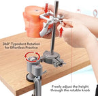 PER4MANCE Dental Typodont Mounting Pole Set (32 Removable Teeth Model Included) - 360° Rotating | Compatible with Kilgore, Columbia, Nissin, and Frasaco| Ideal for Education and Training