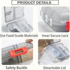 Travel Pill Organizer Portable Pocket Pill Case Small Pill Box for Purse Medicine Organizer Have 10 Compartments Storage Vitamin Fish Oil by INVODA (1PCS Gray+Lables)