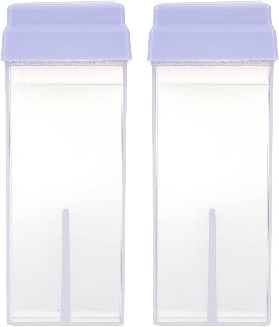 2pcs Hair Removal Empty Plastic Storage Bin Cosmetics Roller for Waxing Wax Storage Holder Plastic Containers Depilatory Wax Bottle Abs Body Plastic Bottle Travel White
