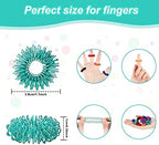 200 Pcs Acupressure Rings Fidget Spiky Sensory Finger Massager Ring Stress Relief Fidget Sensory Toys Anxiety Relief Toys Stress Reducer for Men, Women(Classic Color)