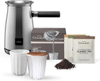 Hotel Chocolat Velvetiser - In-Home Hot Chocolate Machine - Barista-Grade Hot Chocolate Maker - Platinum Edition - 2 Ceramic Podcups & 10 Single-Serve Sachets