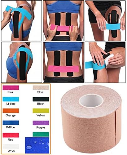 Kinesiology Tape - Pain Relief Adhesive - Best Therapeutic Muscle Support Aid - Sports Wrap for Knee Elbow Wrist Back Shoulder Ankle & Neck injury tape - Physio tap Water resistant - Price Xes