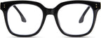 Oversized Reading Glasses for Women Men Large Square Frame Readers Trendy Eyeglasses with Spring Hinges