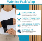 Arctic Flex Wrist & Thumb Ice Pack Wrap - Extra Strength Hot & Cold Therapy - Reusable Hand Freeze Sleeve - for Arthritis, Carpal Tunnel, Surgery, & Pain Relief (Fits Left & Right)