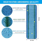 6 Pack Deep Clean Pads Replacement for Bona Family of Mops, Washable & Reusable Microfiber Cleaning Pad for Hardwood and Multi-Surface Floors Cleaning Head, Wet/Dry Mop