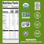 Felicia Gluten Free Pasta, Buckwheat Mezzi Rigatoni, Organic Noodles Made With 100% Whole Grain Buckwheat, Naturally High in Magnesium, Designed in Italy, Plant Based, Non GMO, 8.8 Oz, 6 Boxes