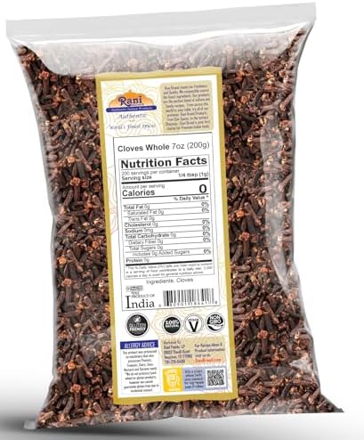 Rani Cloves Whole (Laung) 7oz (200g) Great for Food, Tea, Pomander Balls and Potpourri, Hand Selected, Spice ~ All Natural | NON-GMO | Kosher | Vegan | Gluten Friendly | Indian Origin