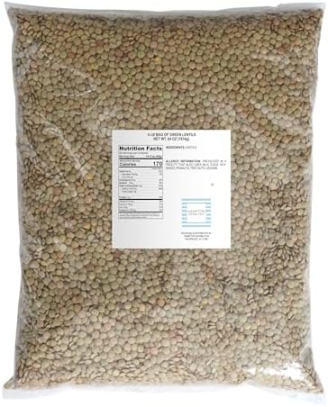 Green Lentils, 4 Pound Bulk Bag