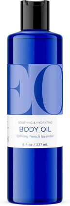 EO Body Oil, 8 Ounce (Pack of 2), French Lavender, Certified CCOF and made with Essential Oils for Men and Women for Massage and Moisture