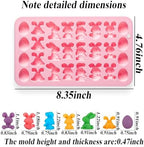 2 Pack Easter Silicone Molds, 27-Cavity Bunny Egg Chocolate Molds Shape Tray for Cake, Pudding, Jelly, Cupcake Decorations, Ice Cube, Biscuits and Cake Decorating, DIY Crafts