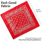 ZENO 100% Cotton & Natural Fibers Bandana Scarf - Soft, Durable, Machine Washable – Unisex for Men & Women