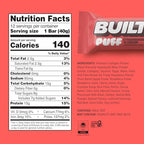 BUILT Bar Puff Protein Bars - Strawberries 'N Cream - 15g Protein Snack Bars with Collagen - Calorie Conscious & Gluten Free - 12 Count