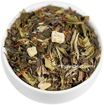 Ambrosia White Tea, Pai Mu Tan Loose Leaf - Low Caffeine, Antioxidant Rich, Hot & Iced | bulk 8oz, 80-100 cups | The Spice Hut, First Sip of Tea