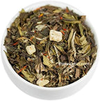 Ambrosia White Tea, Pai Mu Tan Loose Leaf - Low Caffeine, Antioxidant Rich, Hot & Iced | bulk 8oz, 80-100 cups | The Spice Hut, First Sip of Tea
