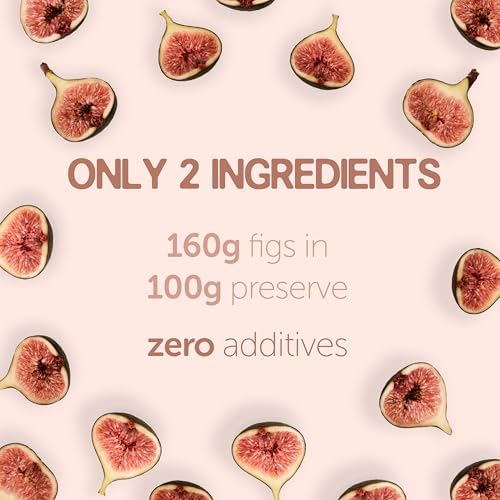 Gusta Figs Jam Preserve - Made in Italy Fruit Preserve & Jam - Only 2 Ingredients - Perfect Fig Jam for Baking - Non-GMO, All Natural - Fresh & Genuine Italian Delicacy - 9.17oz Glass Jar