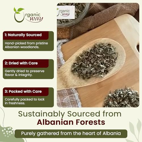 Organic Way Blackberry Leaf (Rubus fruticosus) Cut & Sifted - Herbal Tea | European Wild-Harvest | Organic & Kosher Certified | Non GMO & Gluten Free | USDA Certified | Origin - Albania (1/4 LBS)