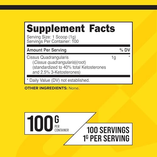 PrimaForce Cissus Quadrangularis Extract, Unflavored Powder, 100 Grams