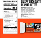 KIND Protein MAX Crispy Chocolate Peanut Butter Snack Bars, 20g of Protein, Keto Friendly, 1g of Sugar Per Bar, Gluten Free, 12 Count Box