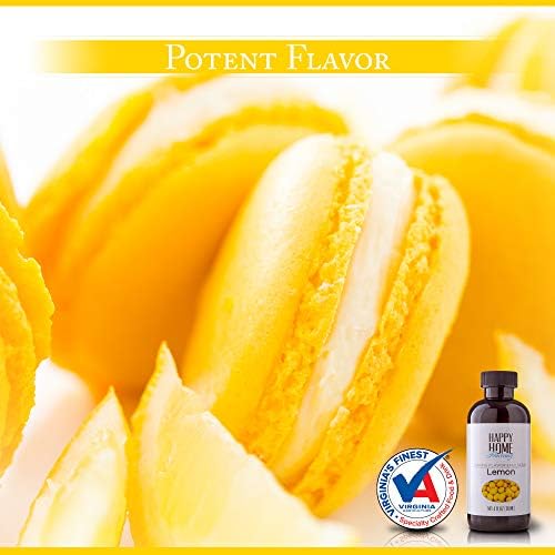 Happy Home Flavoring Natural Lemon Baking Flavor Emulsion - Certified Kosher, 4 oz.