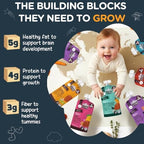 Li'l Hala Foods - Baby Meat Pouches - (Variety 6 Pack) | Baby Food Purees with Protein, Healthy Fats & Fiber from Real Meat & Organic Veggies