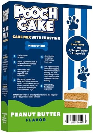 Pooch Cake Dog Birthday Cake Mix, Peanut Butter Flavor