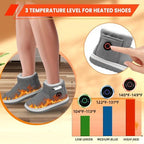 Heated Slippers Women with 2 Pack 5500mAh Power Bank, 3 Heating Level for Foot Warmer