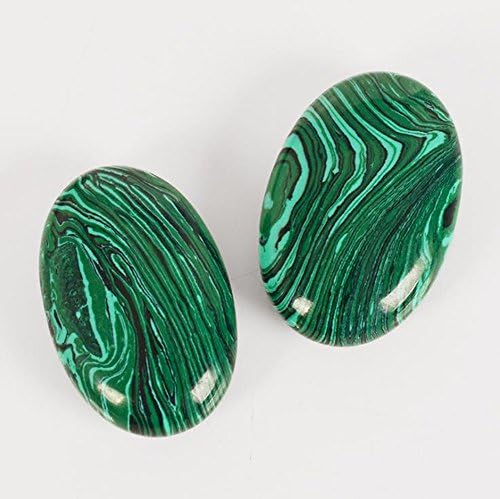 2pcs /lot Natural Massage Stones Malachite Hot Stone for Spa Massage Therapy Hot Spa Rock Balancing Soothing Meditation Reiki or Worry Stones