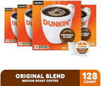 Dunkin’ Original Blend Medium Roast Coffee, Keurig K-Cup Pods, 32 Count Boxes (Pack of 4)