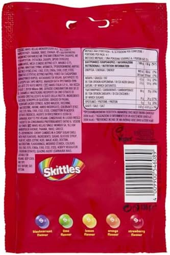 Skittles Fruit Sweets Pouch 136g (Pack of 3)