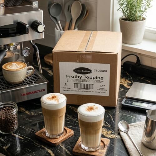 FROTHY CAPPUCCINO TOPPING 12 X 1 LB BAGS FARMER BROS CAPPUCCINO MIX