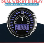 Adamson Hybrid 2-in-1 Analog & Digital Weighing Scale for Body Weight up to 400lbs - Thick Tempered Glass - Extra Large Display - Easy to Read Digital Bathroom Scale - New