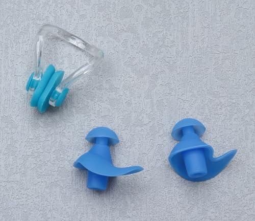 3 Pairs Nose Clips and Ear Plugs Silicone Soft to Wear Waterproof Reusable Nose Plugs for Swimming Training Surfing Adults Kids Ear Nose Protector