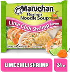 Maruchan Ramen Noodle Soup, Lime Chili Shrimp Flavor – Japanese-Style Instant Noodles, Quick & Easy Meal for Students & Busy Families – 3 Oz. (24 Pack)