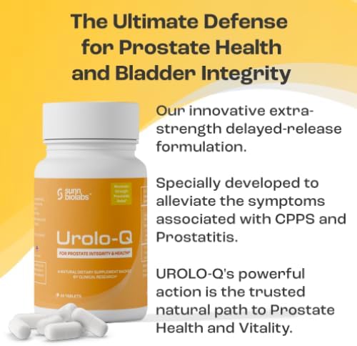 Urolo-Q Extra-Strength Prostate Support for Chronic Prostatitis, CPPS Maximum Strength Effective Prostate Health Supplements for Men – Advanced Time Release Formula with Added Pollen Extract…