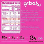 FitBake Keto Low Carb Yellow Cake Baking Mix | 2g Net Carbs Per Serving | No Added Sugar | Zero Sugar & Gluten Free Desserts, Naturally Sweetened Keto Snack 7oz