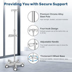 IV Pole with Wheels Medical Portable IV Stand Pole, IV Bag Stand with Removable IV Bag Holder, Adjustable Height Pole, 4 Hook & 5 Caster Base