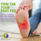 Metatarsal Firm Tan Foam Foot Pad - 1/4" Thick Foam Pad Cushions - 6 Pairs (12 Pieces)
