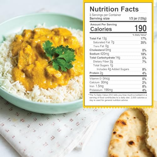 Khazana ORGANIC Chicken Korma Indian Simmer Sauce - 12.7oz Jars | Non-GMO, Vegan, Gluten Free, Kosher | Authentic Indian Meals Made Easy at Home!