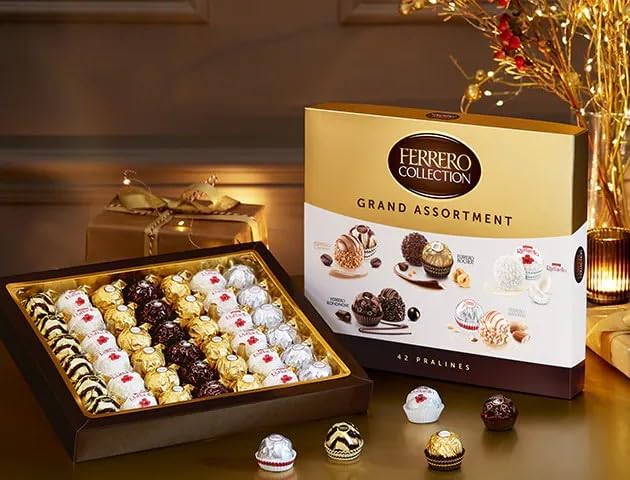 Ferrero Collection Grand Assortment Chocolate, 42 Fine Assorted Count, Net Wt 15.2oz (431gr)