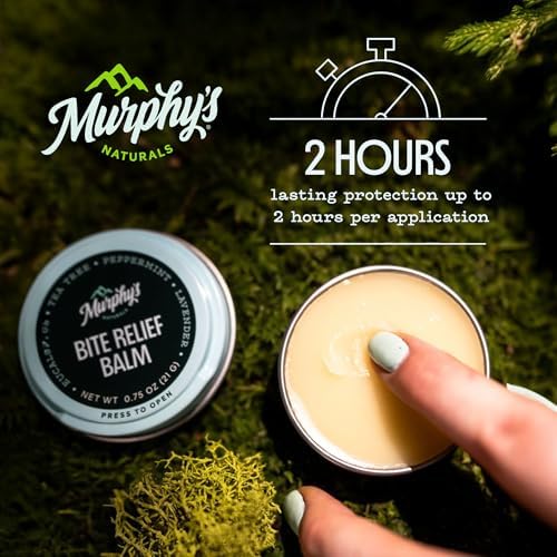 Murphy’s Naturals Insect Bite Relief Balm, Travel-Friendly, Soothes Bug Bites with Plant-Based Oil, Fast-Acting, Easy Application, 0.75oz