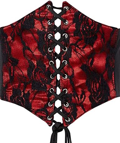 Lavish Lace Overlay Corset Belt Cincher