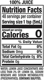 ReaLemon 100% Lemon Juice, 8 fl oz bottle (Pack of 12), Made with Lemon Juice from Concentrate, Gluten-Free, Sodium Free, Perfect Mixer to add to Cocktails and Marinades